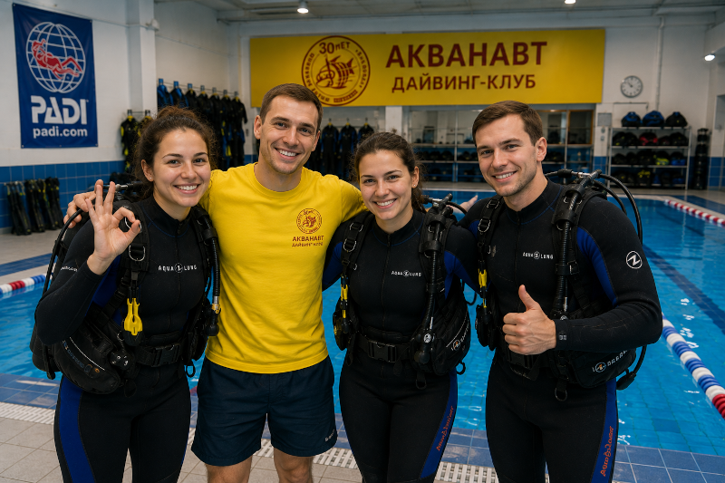 Пробное погружение дайвинг